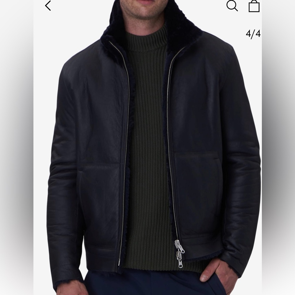 MEN'S REVERSIBLE SHEARLING LAMB BOMBER
JACKET!